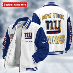 New York Giants Personalized Corduroy Bomber Jacket AMCCLG002756