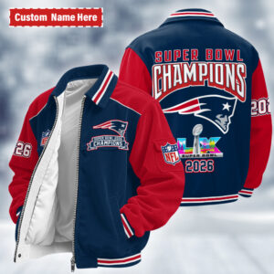 New England Patriots x Super Bowl 2026 Limited Edition Personalized Corduroy Bomber Jacket AMCCLG002957