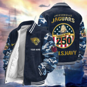 Jacksonville Jaguars US 250th Anniversary Personalized Corduroy Bomber Jacket AMCCLG002889