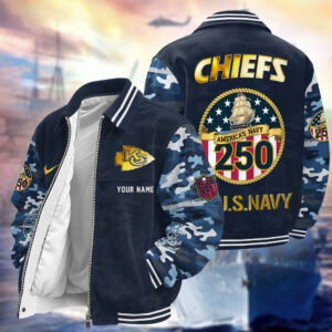 Kansas City Chiefs US 250th Anniversary Personalized Corduroy Bomber Jacket AMCCLG002892