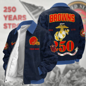 Cleveland Browns US 250th Anniversary Personalized Corduroy Bomber Jacket AMCCLG002863