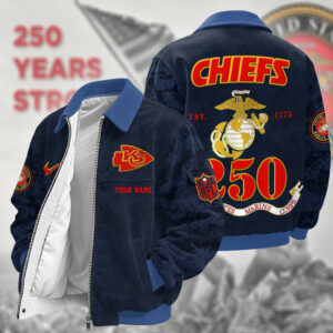 Kansas City Chiefs US 250th Anniversary Personalized Corduroy Bomber Jacket AMCCLG002893