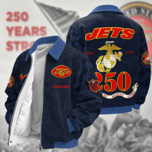 New York Jets US 250th Anniversary Personalized Corduroy Bomber Jacket AMCCLG002926