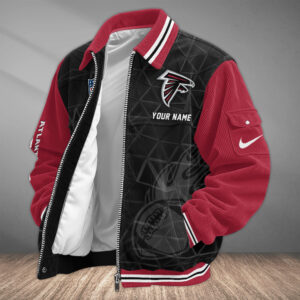 Atlanta Falcons Personalized Corduroy Bomber Jacket AMCCLG002540