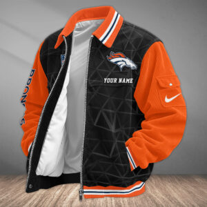 Denver Broncos Personalized Corduroy Bomber Jacket AMCCLG002618
