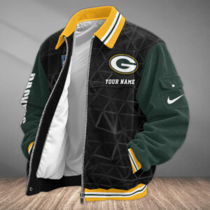 Green Bay Packers Personalized Corduroy Bomber Jacket AMCCLG002647