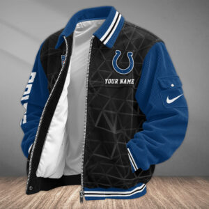 Indianapolis Colts Personalized Corduroy Bomber Jacket AMCCLG002669