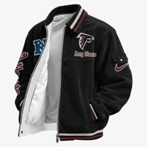 Atlanta Falcons Personalized Corduroy Bomber Jacket AMCCLG002536