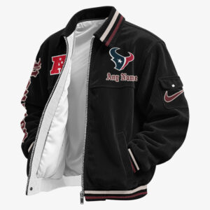 Houston Texans Personalized Corduroy Bomber Jacket AMCCLG002655