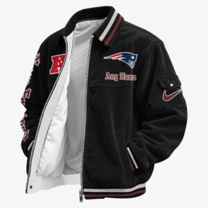 New England Patriots Personalized Corduroy Bomber Jacket AMCCLG002739