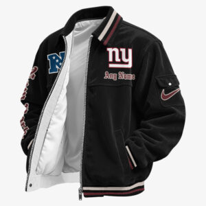 New York Giants Personalized Corduroy Bomber Jacket AMCCLG002754