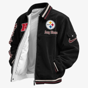 Pittsburgh Steelers Personalized Corduroy Bomber Jacket AMCCLG002784