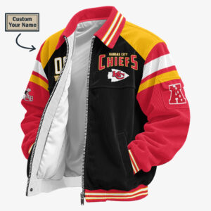 Kansas City Chiefs Personalized Corduroy Bomber Jacket AMCCLG002687