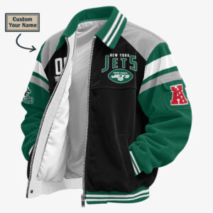 New York Jets Personalized Corduroy Bomber Jacket AMCCLG002763