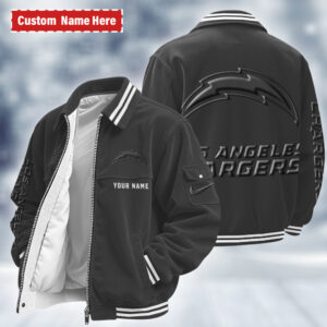 Los Angeles Chargers Personalized Corduroy Bomber Jacket AMCCLG002704