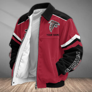Atlanta Falcons Personalized Corduroy Bomber Jacket AMCCLG002538