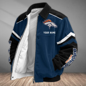 Denver Broncos Personalized Corduroy Bomber Jacket AMCCLG002622