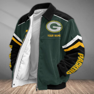Green Bay Packers Personalized Corduroy Bomber Jacket AMCCLG002650
