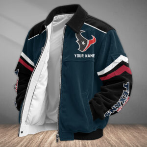 Houston Texans Personalized Corduroy Bomber Jacket AMCCLG002658