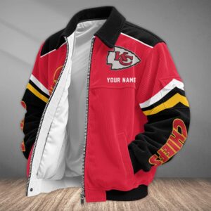 Kansas City Chiefs Personalized Corduroy Bomber Jacket AMCCLG002689