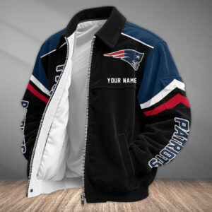 New England Patriots Personalized Corduroy Bomber Jacket AMCCLG002742