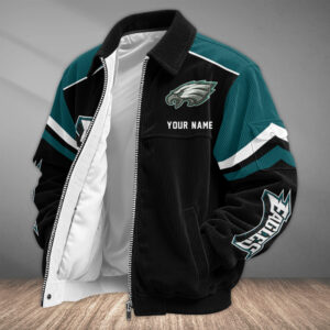 Philadelphia Eagles Personalized Corduroy Bomber Jacket AMCCLG002780