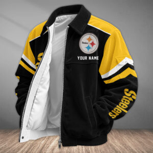 Pittsburgh Steelers Personalized Corduroy Bomber Jacket AMCCLG002787