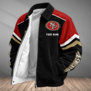 San Francisco 49ers Personalized Corduroy Bomber Jacket AMCCLG002793
