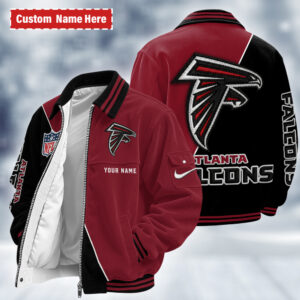 Atlanta Falcons Personalized Corduroy Bomber Jacket AMCCLG002541