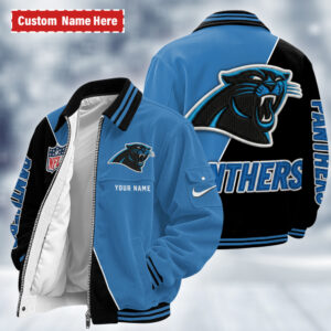 Carolina Panthers Personalized Corduroy Bomber Jacket AMCCLG002571