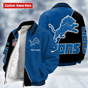 Detroit Lions Personalized Corduroy Bomber Jacket AMCCLG002644