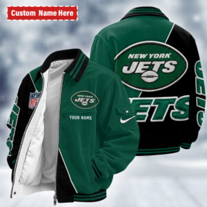 New York Jets Personalized Corduroy Bomber Jacket AMCCLG002774