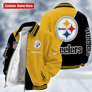 Pittsburgh Steelers Personalized Corduroy Bomber Jacket AMCCLG002788