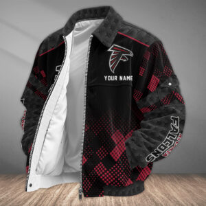 Atlanta Falcons Personalized Corduroy Bomber Jacket AMCCLG002542