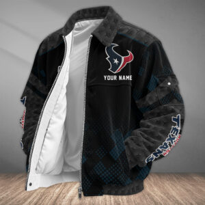 Houston Texans Personalized Corduroy Bomber Jacket AMCCLG002667