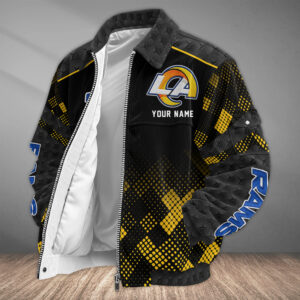Los Angeles Rams Personalized Corduroy Bomber Jacket AMCCLG002714