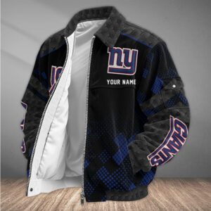 New York Giants Personalized Corduroy Bomber Jacket AMCCLG002759