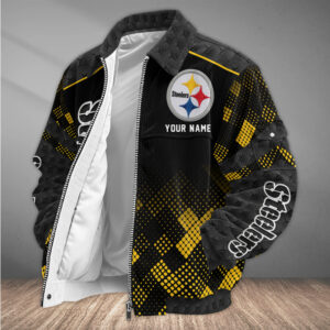 Pittsburgh Steelers Personalized Corduroy Bomber Jacket AMCCLG002789