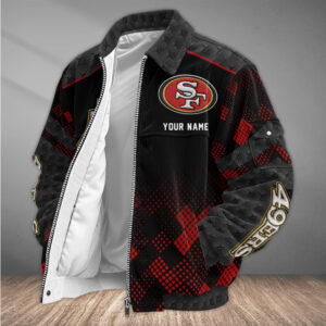 San Francisco 49ers Personalized Corduroy Bomber Jacket AMCCLG002795