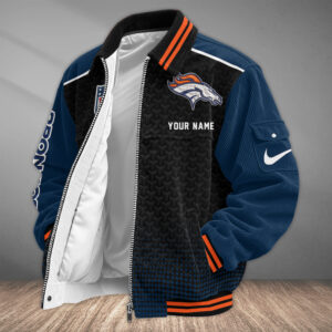 Denver Broncos Personalized Corduroy Bomber Jacket AMCCLG002625