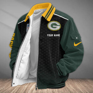 Green Bay Packers Personalized Corduroy Bomber Jacket AMCCLG002653