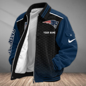 New England Patriots Personalized Corduroy Bomber Jacket AMCCLG002745