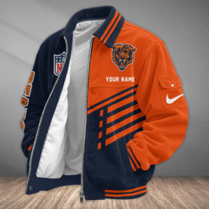 Chicago Bears Personalized Corduroy Bomber Jacket AMCCLG002581