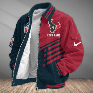 Houston Texans Personalized Corduroy Bomber Jacket AMCCLG002662