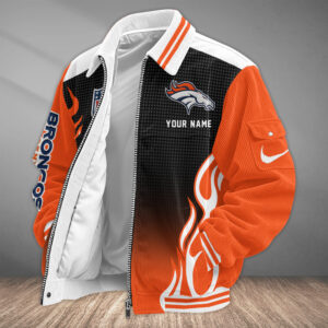 Denver Broncos Personalized Corduroy Bomber Jacket AMCCLG002627