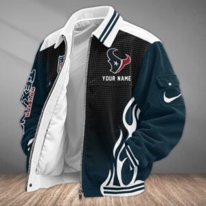 Houston Texans Personalized Corduroy Bomber Jacket AMCCLG002663