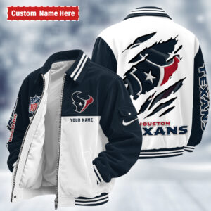 Houston Texans Personalized Corduroy Bomber Jacket AMCCLG002664