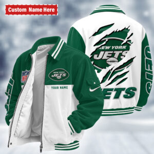 New York Jets Personalized Corduroy Bomber Jacket AMCCLG002771
