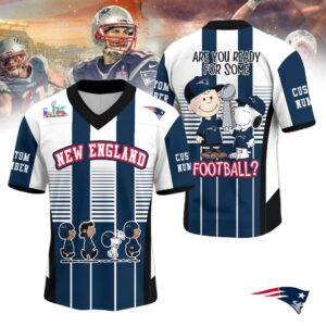 New England Patriots x Peanut x Super Bowl 2026 Limited Edition Personalized Women V-neck T-Shirt AMCCLG003008