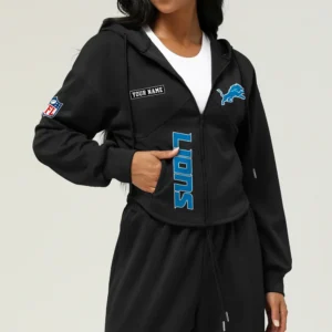 Detroit Lions Football Team Logo Athletic Tracksuit Hoodie Customized AMCCLG003031